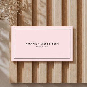 Minimalistisk Lyxig Boutique Rosa/Svart Visitkort