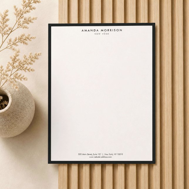 Minimalistisk Lyxig Boutique Svart/Elfenben Brevhuvud (Skapare uppladdad)