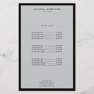 Minimalistisk Lyxig Boutique Svart/Grå Flygblad