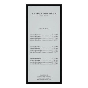 Minimalistisk Lyxig Boutique Svart/Grå Reklamkort