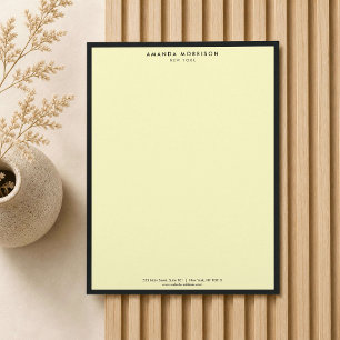 Minimalistisk Lyxig Boutique Svart/Gul Brevhuvud