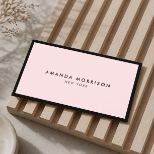 Minimalistisk Lyxig Boutique Svart/Rosa Visitkort