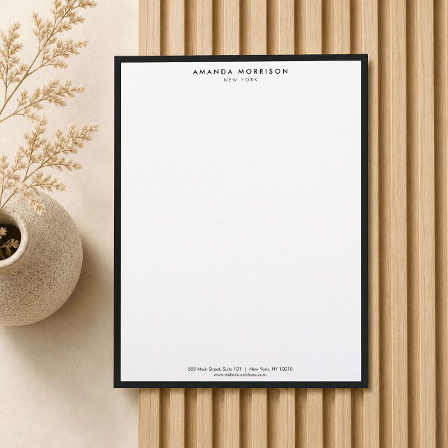 Minimalistisk lyxig boutique svart/vit brevhuvud (Skapare uppladdad)