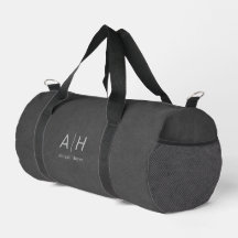 Minimalistisk lyxig grå suede tryck monogram