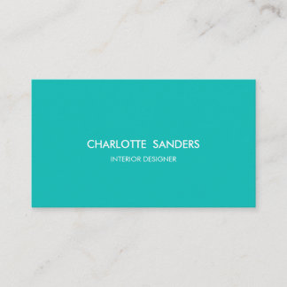 Minimalistisk lyxvara av typen vanlig teal visitkort