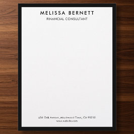 Minimalistisk lyxvit brevhuvud