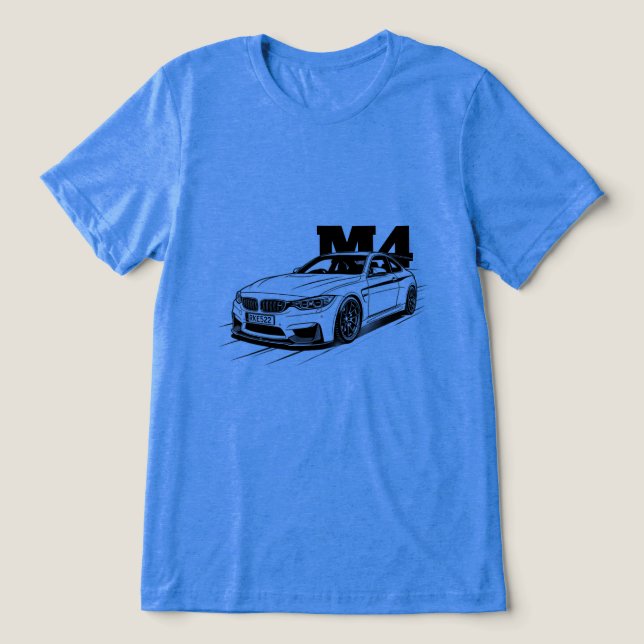 Minimalistisk M4 Sportbil Vector Grafisk T-Shirt (Design Framsida)