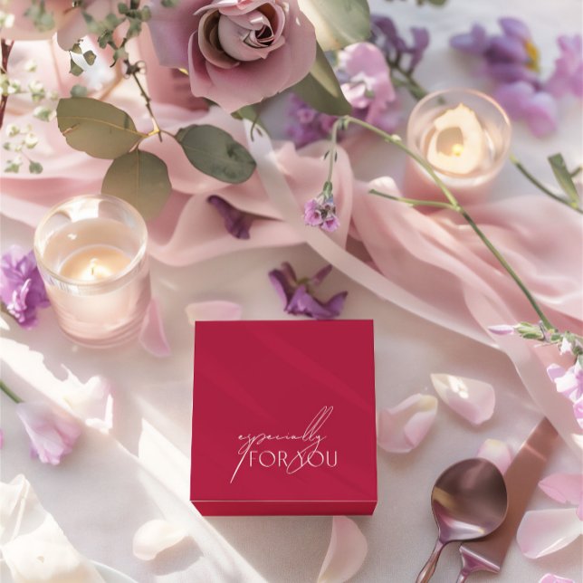 Minimalistisk Magenta, särskilt för dig Bröllop Presentaskar (Minimalist Magenta Especially For You Wedding Favor Boxes)