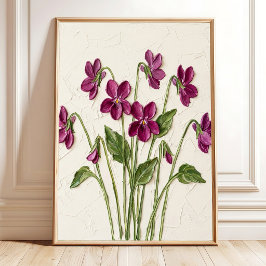 Minimalistisk Magenta Violett Väggkonst - Canvastr