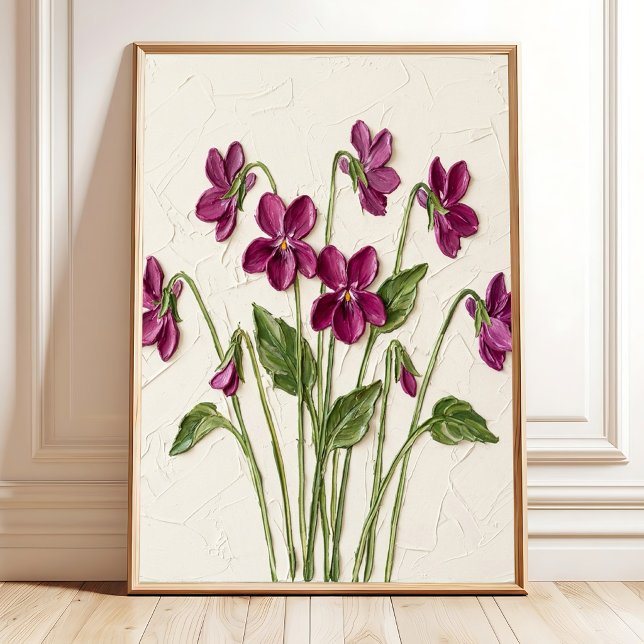 Minimalistisk Magenta Violett Väggkonst - Canvastr (Skapare uppladdad)