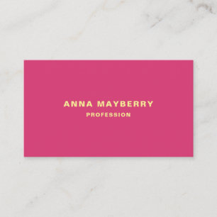 Minimalistisk magenta visitkort