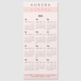 Minimalistisk magnetisk kalender med två ton Rosa