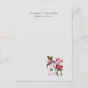 Minimalistisk Magnolias med modern enkel Professio Vykort