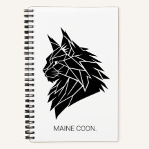 Minimalistisk Maine Coon Geometrisk Inbunden Journ
