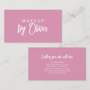 Minimalistisk Makeup Artist Pinsel Skript Kalligra Visitkort