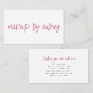 Minimalistisk Makeup Artist Pinsel Skript Kalligra Visitkort
