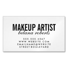 Minimalistisk makeup-artist / (svart/vitt) magnetiska visitkort