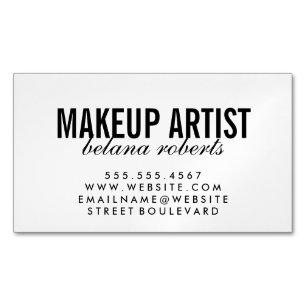 Minimalistisk makeup-artist / (svart/vitt) magnetiska visitkort