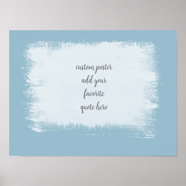minimalistisk målad design stålblå lägg till ett c poster (Framsidan)