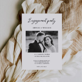 Minimalistisk mall för inbjudan till förlovningsfe