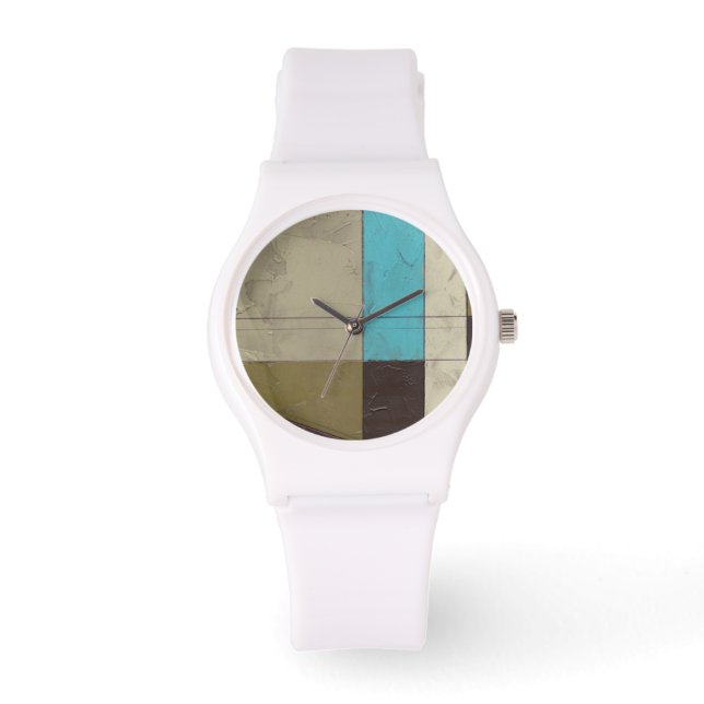 Minimalistisk målning med djupt Färg Armbandsur (Framsida)