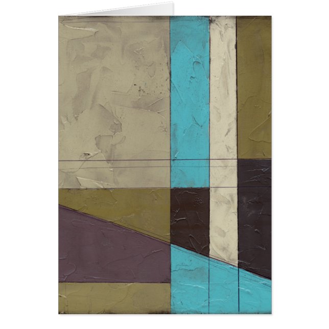 Minimalistisk målning med djupt Färg Hälsningskort (Framsidan)