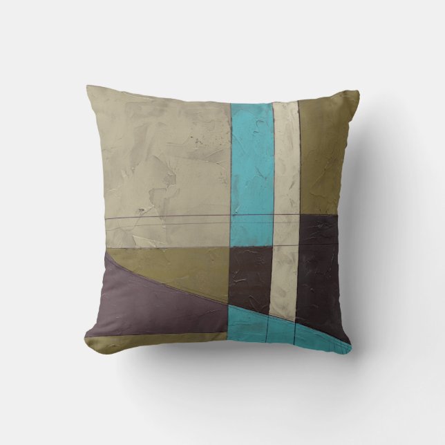 Minimalistisk målning med djupt Färg Kudde (Framsida)