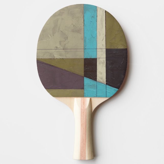Minimalistisk målning med djupt Färg Pingisracket (Framsidan)