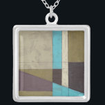 Minimalistisk målning med djupt Färg Silverpläterat Halsband<br><div class="desc">Vad får du när du blandar en minimalistisk verve med djup,  rik färg? Du får den här underbara contemporaryn Jennifer Goldberger målning. Plum,  ljusblått och grått blandas för att få biet att leva. Köp ditt exemplar idag!</div>