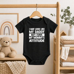 Minimalistisk Mamma Attityd Baby Design T Shirt