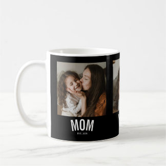 Minimalistisk Mamma Estetisk Svart 3 Foto Kaffemugg