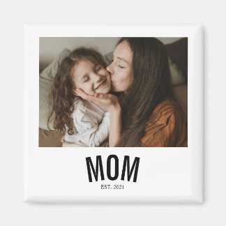 Minimalistisk mamma etablerad foto magnet