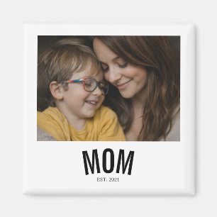 Minimalistisk mamma etablerad vintage direktfoto magnet