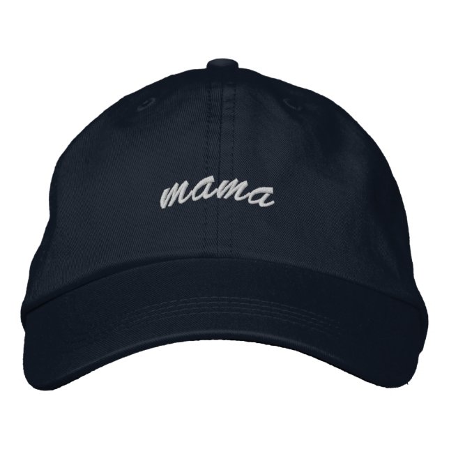 Minimalistisk Mamma för marin skriptflotta Broderad Keps (Framsida)