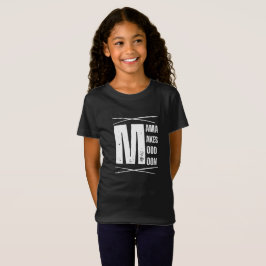 Minimalistisk Mamma Humör Måne Björn Design T Shirt