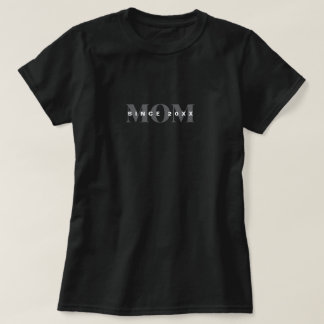 Minimalistisk mamma sedan år Anpassad text T Shirt