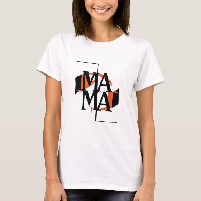 Minimalistisk mamma t shirt (Framsida)