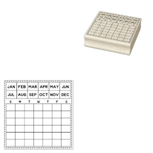 Minimalistisk månadsplaneringskalender stämpel