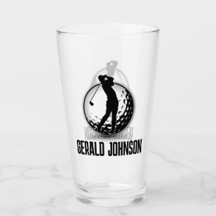 Minimalistisk Manar Golf Monogram-design Glaskopp