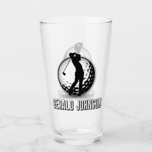 Minimalistisk Manar Golf Monogram-design Glaskopp