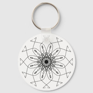 Minimalistisk mandala nyckelring