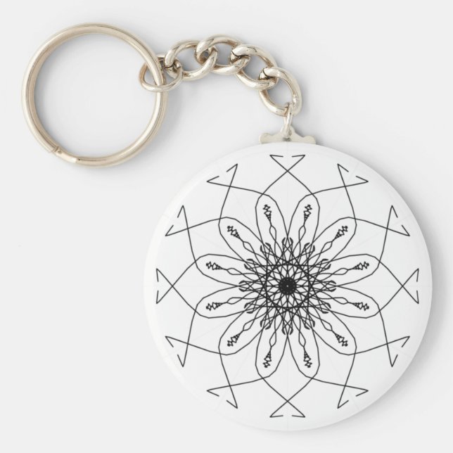 Minimalistisk mandala nyckelring (Framsidan)