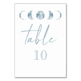 Minimalistisk Måne-fas Celestial Bordsnummer