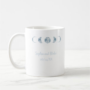 Minimalistisk Måne-fas Celestial Bröllop Kaffemugg