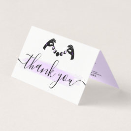 Minimalistisk månlogotyp kundtackkort kort