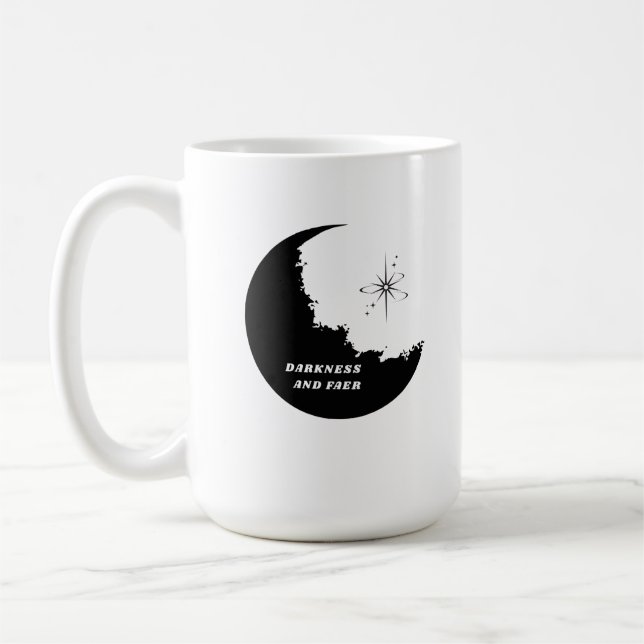 Minimalistisk månmugg | Halvmån kaffekopp | (Vänster)