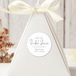 Minimalistisk manus Bröllopsfest tack Runt Klistermärke
