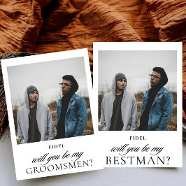 Minimalistisk manus Foto Bestman Förslag Inbjudningar