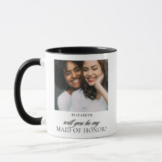 Minimalistisk manus Foto Bröllopshjältinna Förslag Mugg