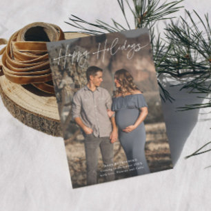 Minimalistisk manus graviditetsfoto  julkort